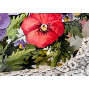 Gorgeous Vintage Hand Painted Decor Tray